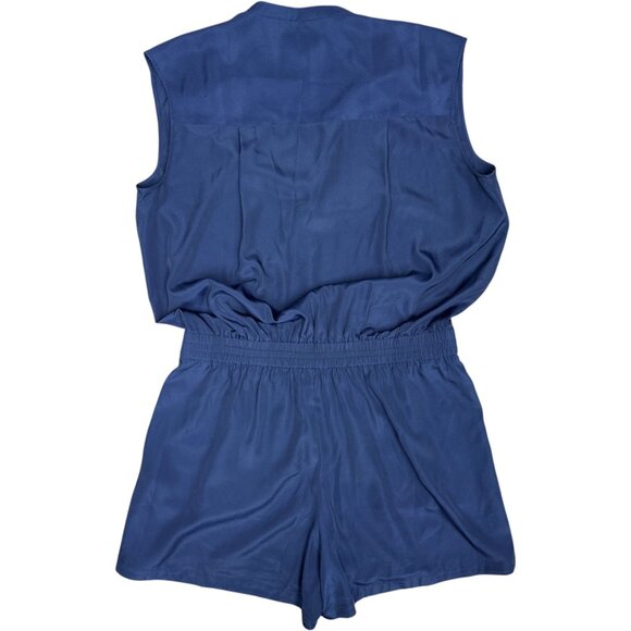 Women's‎ J. CREW Wrap-front Romper Navy Blue Shorts- Size 14 - Picture 4 of 11